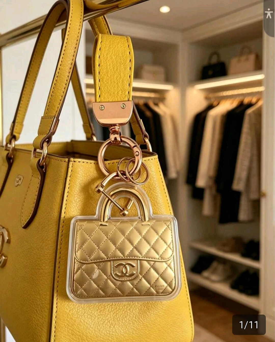Chanel Inspired Bag Charm Keychain - photo 3