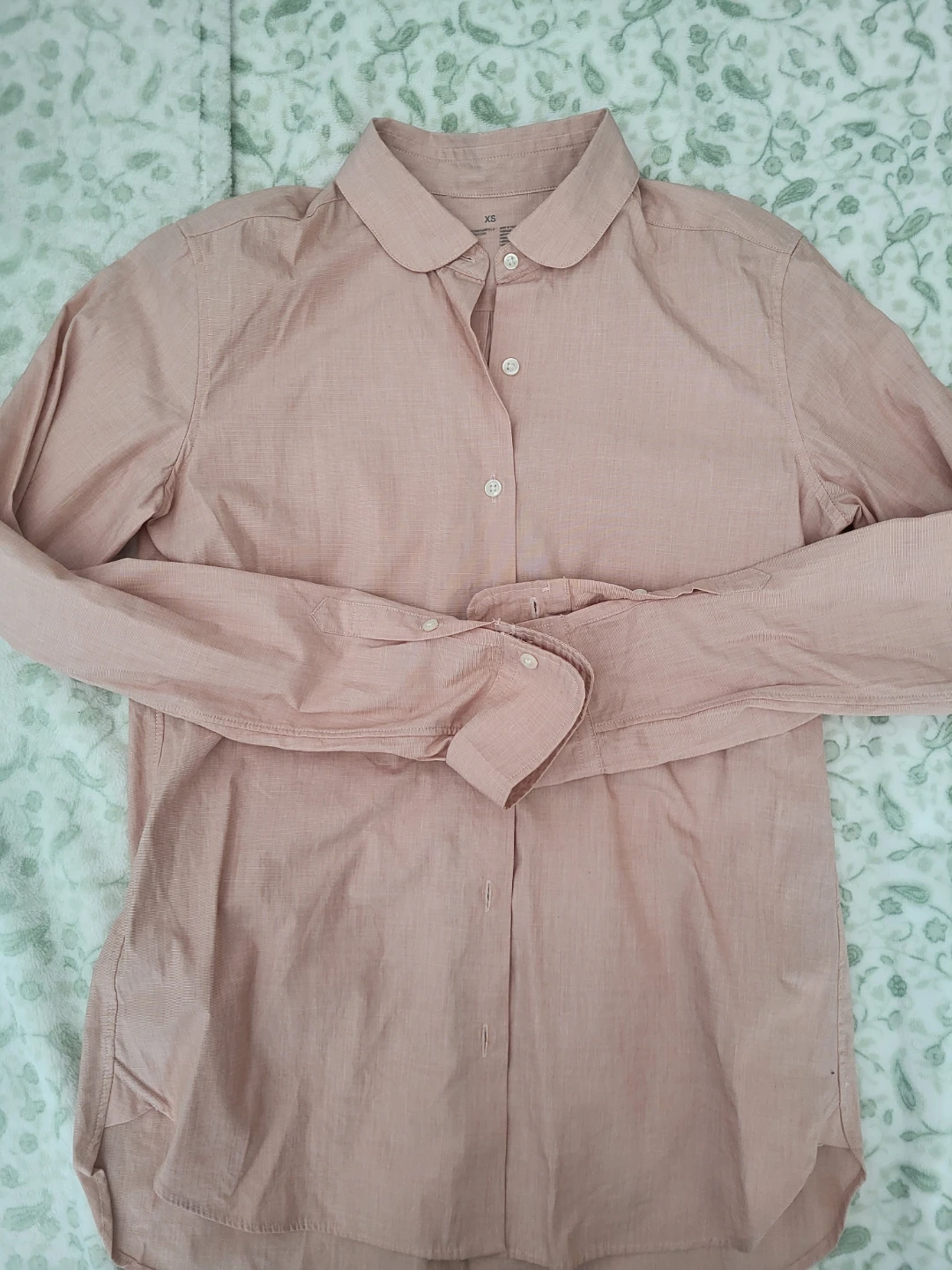 Muji Pink Cotton Button-Up Shirt