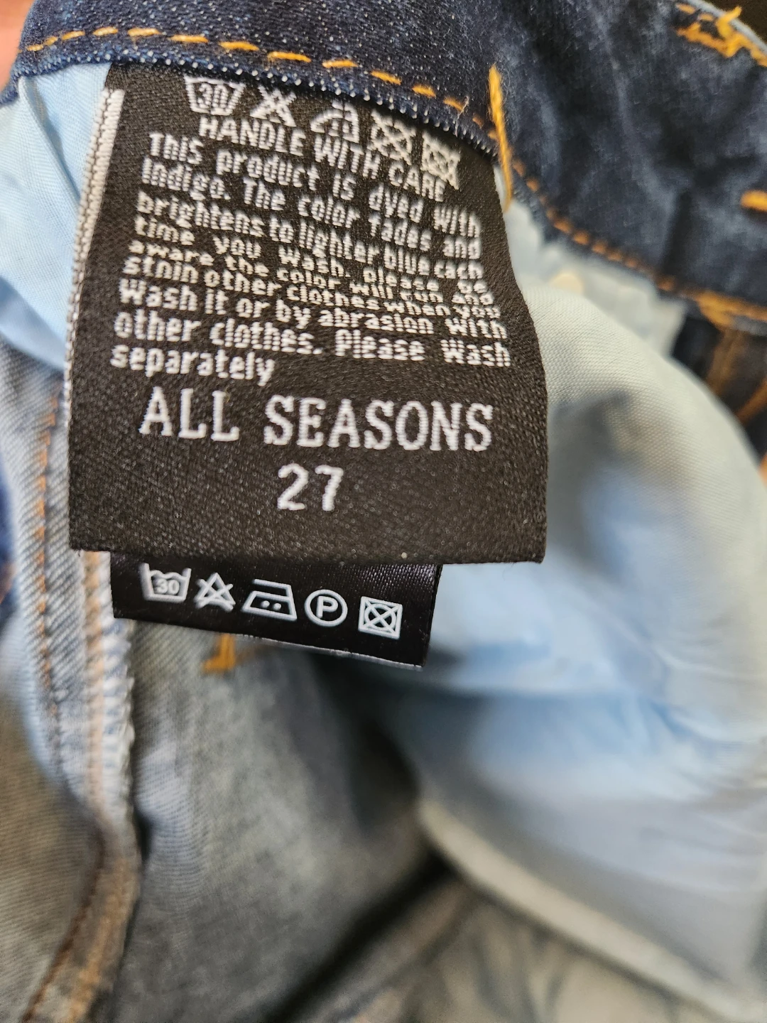 ALL SEASONS Denim Jeans - Size 27 - photo 3