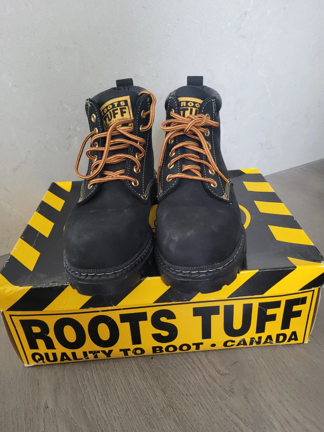 Roots Tuff Black Work Boots