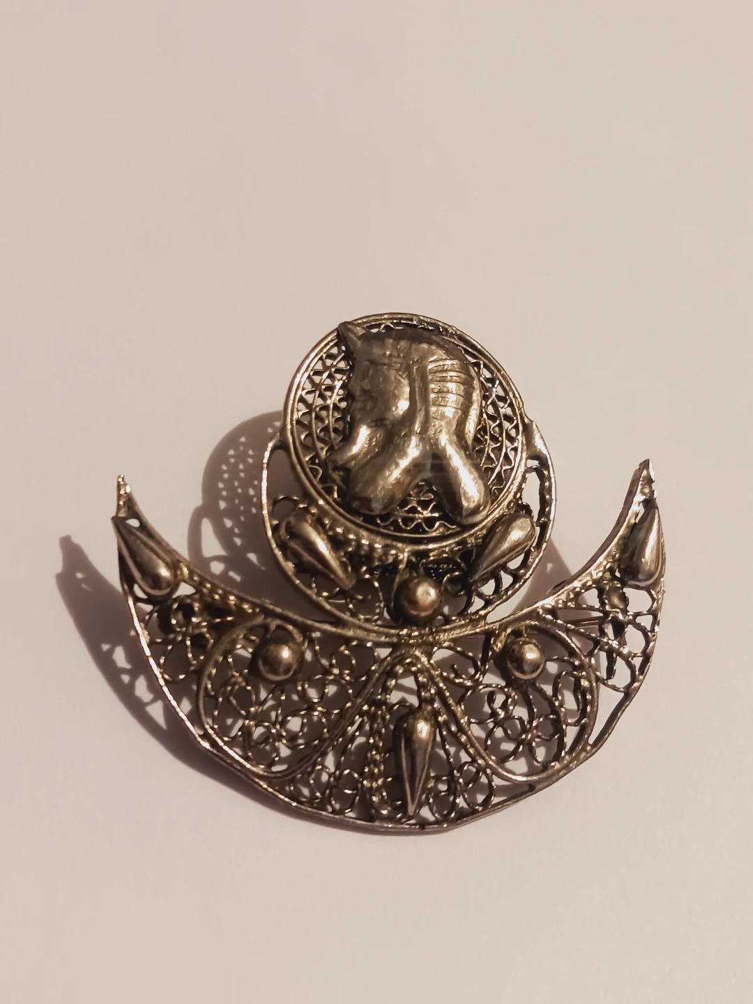 Sterling Silver 925 Filigree Gorgeous Vintage Brooch - photo 4