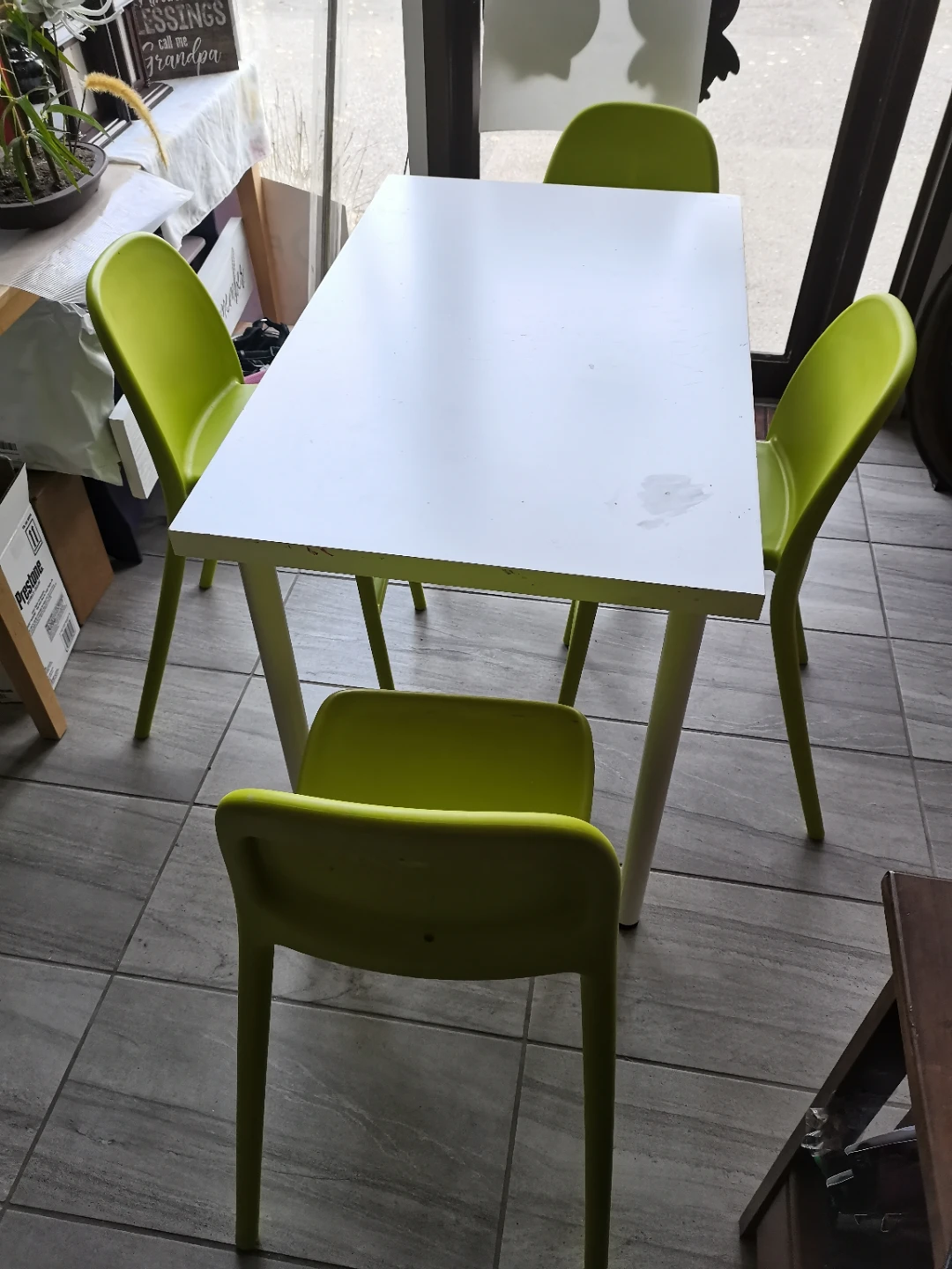 IKEA URBAN Chairs - Set of 4 - Lime Green - photo 2