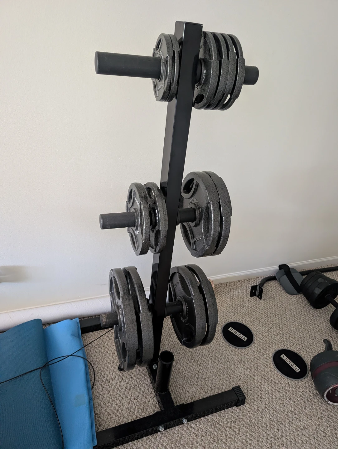Weight rack and weights