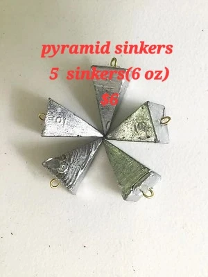 Pyramid Fishing Sinkers - 5 ct (6 oz)