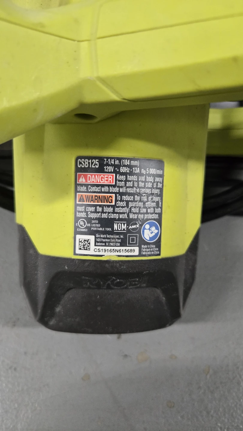 Ryobi CSB125 Circular Saw 7-1/4 Inch with blade - photo 3