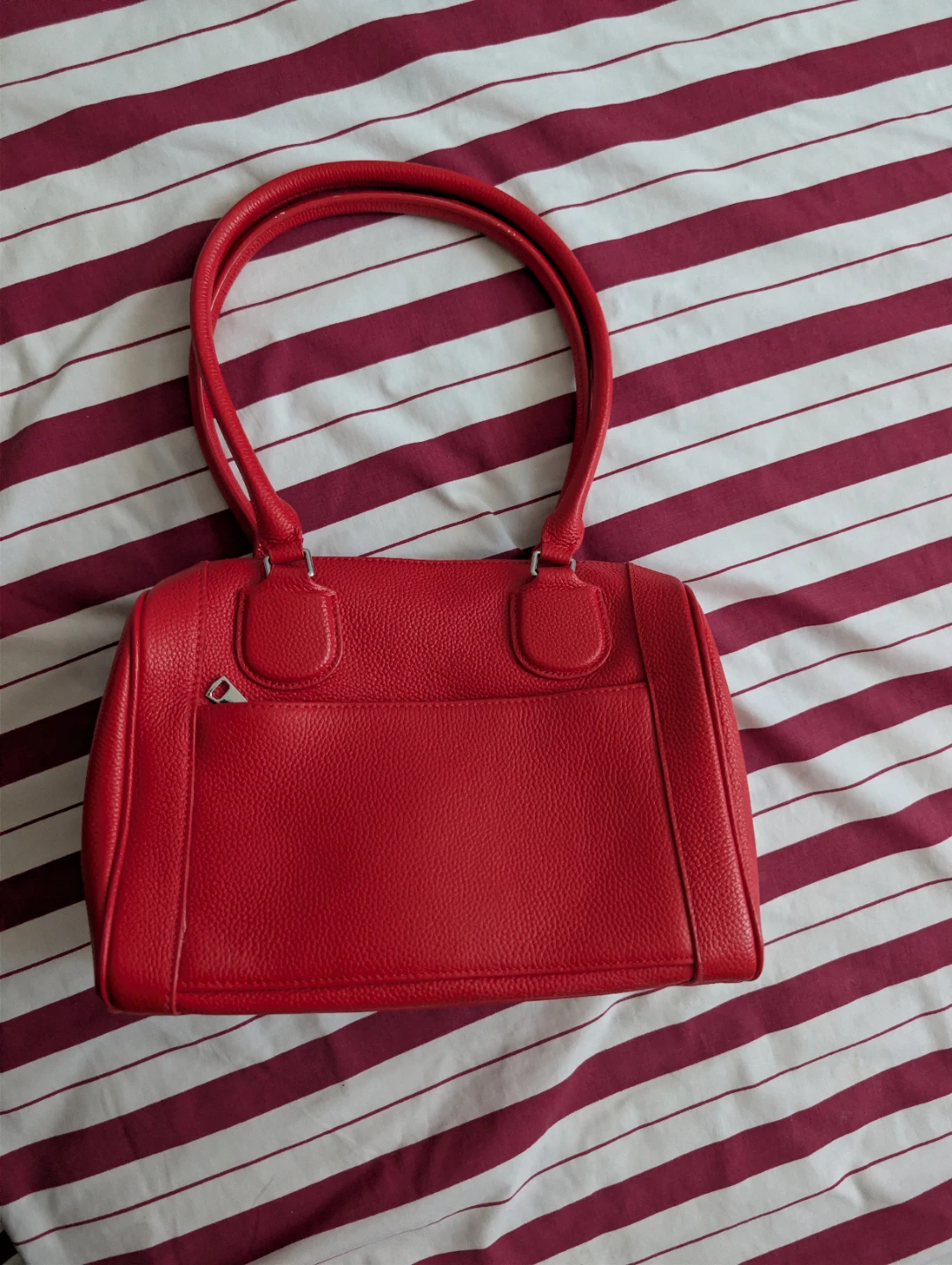 RARE Official Air Canada Flight Attendant Red Leather Purse