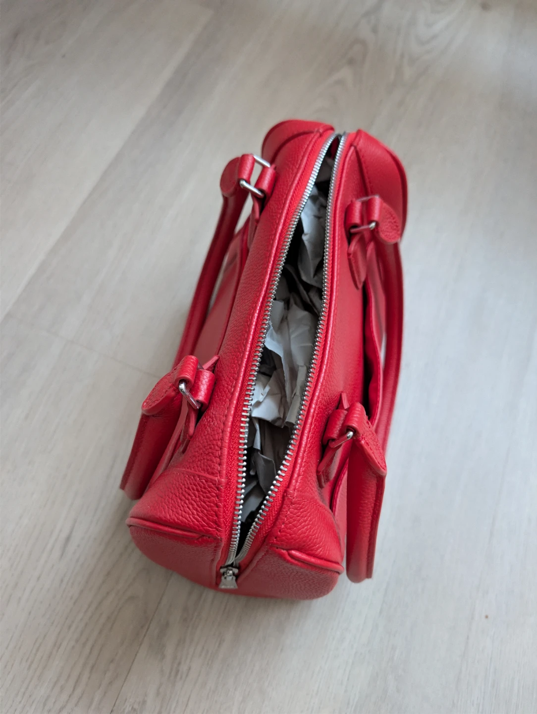 RARE Official Air Canada Flight Attendant Red Leather Purse - photo 2