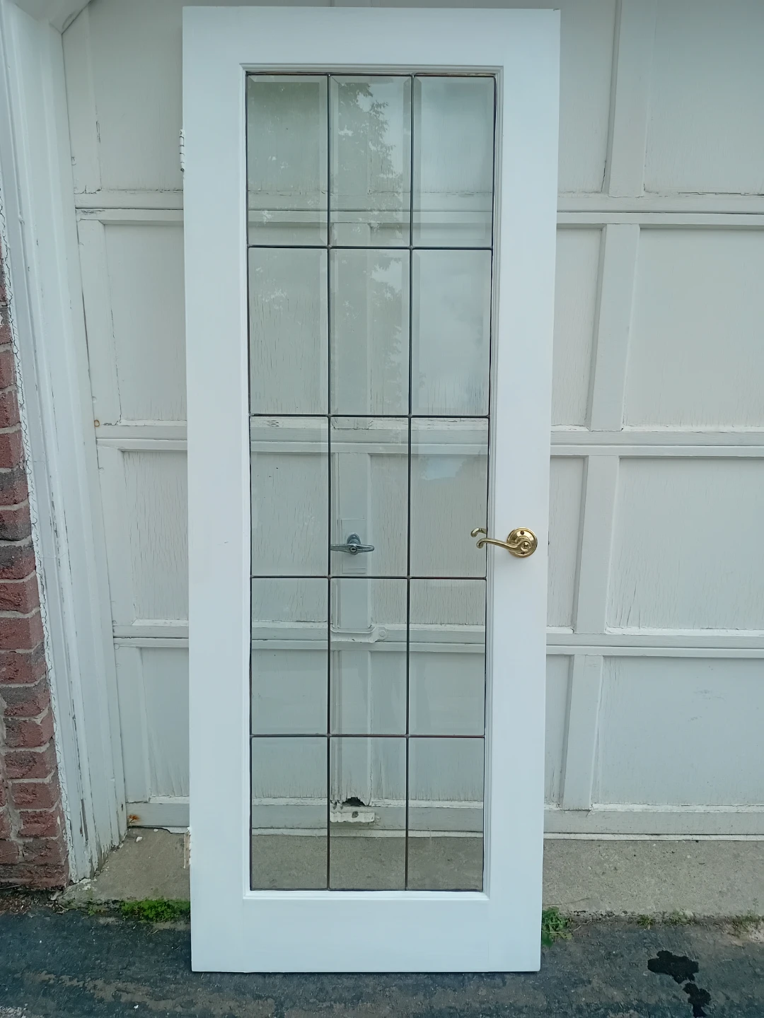 White Interior Door with Glass Panes - photo 2