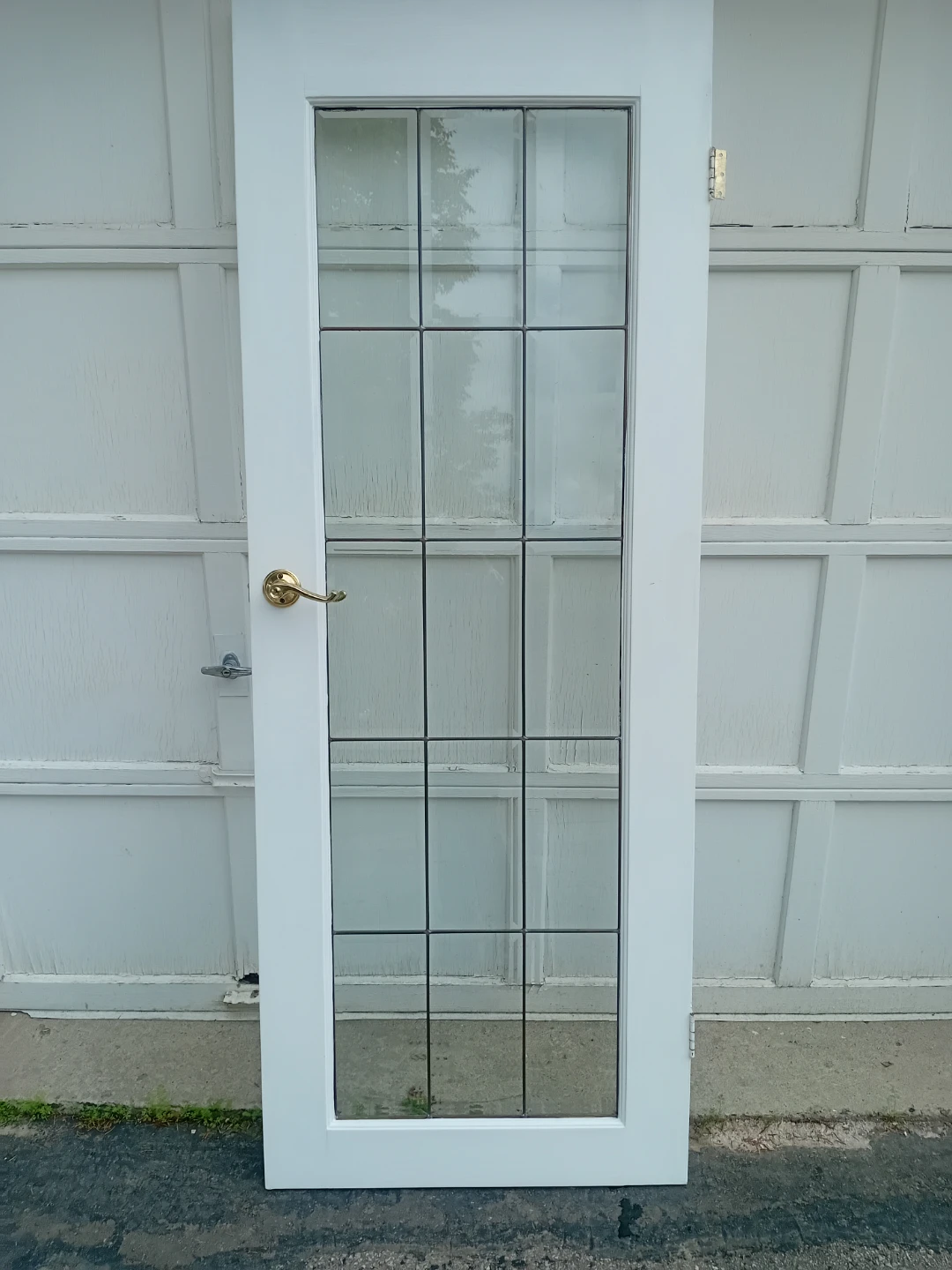 White Interior Door with Glass Panes - photo 4