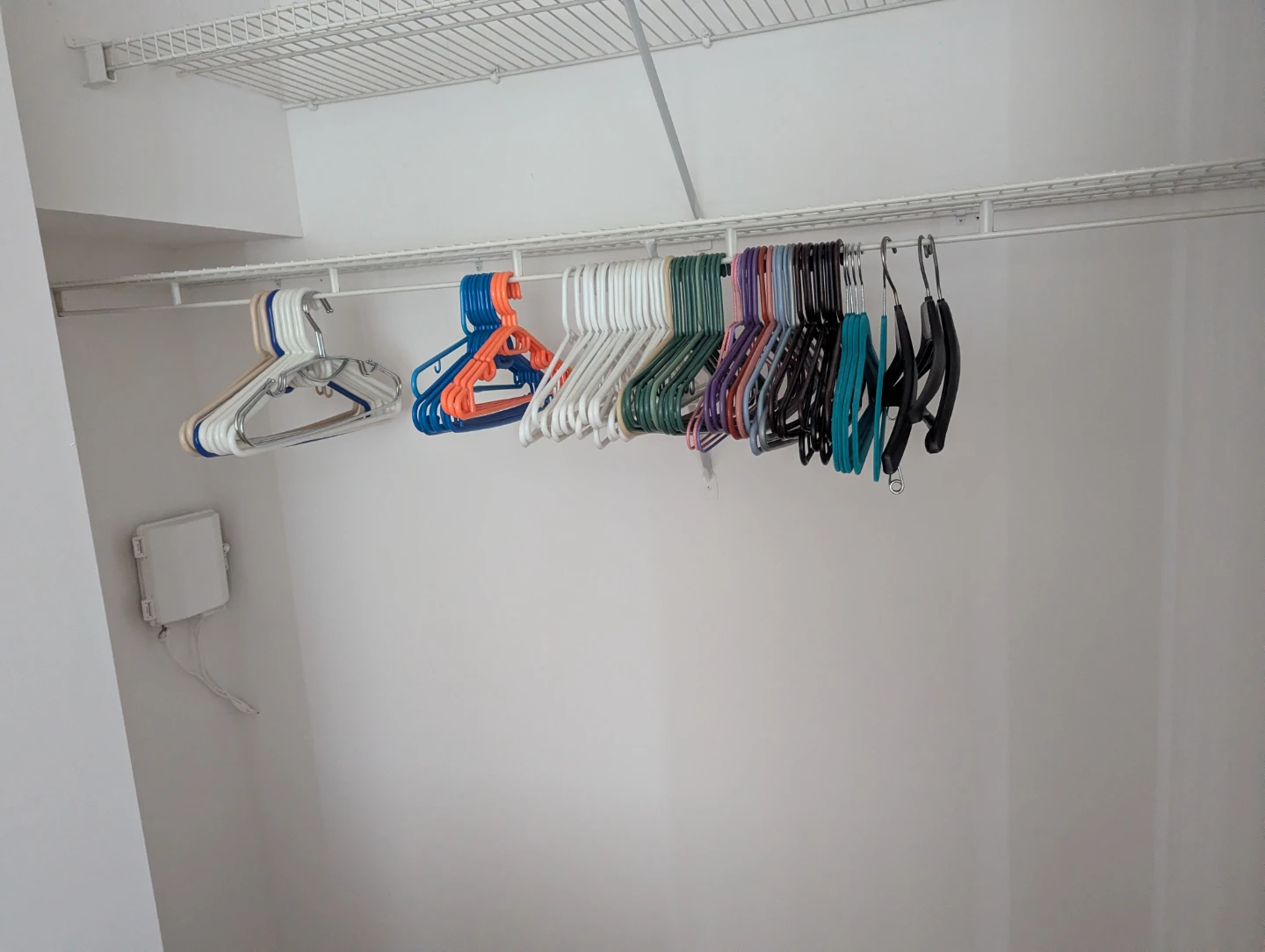 Assorted Hangers and Hamper
