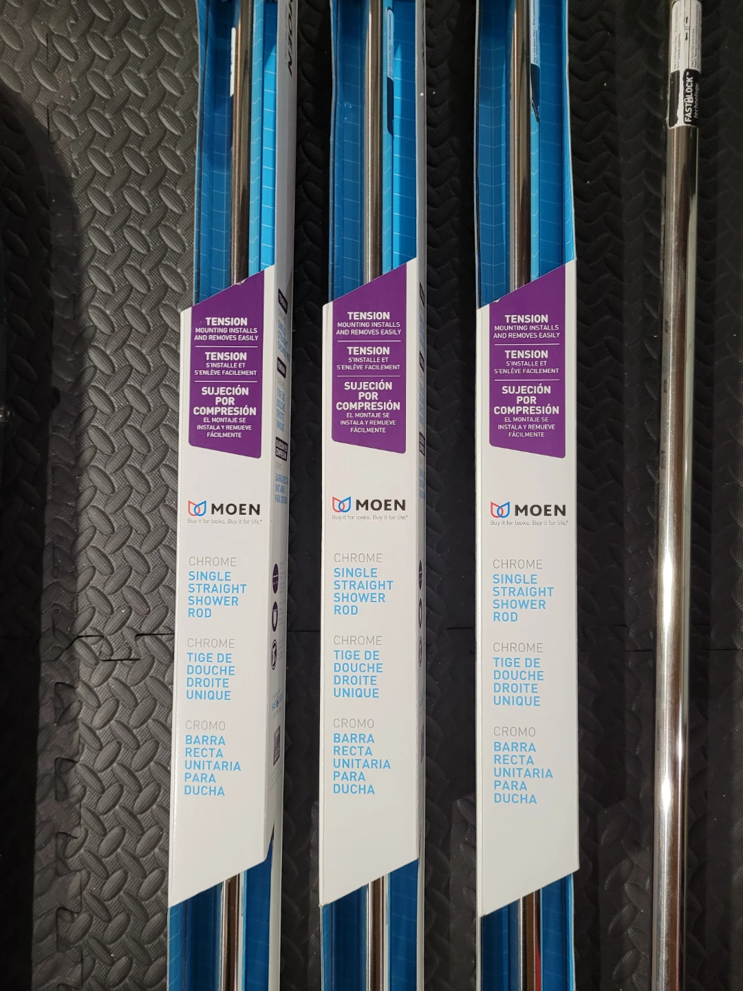 Moen tension shower rods