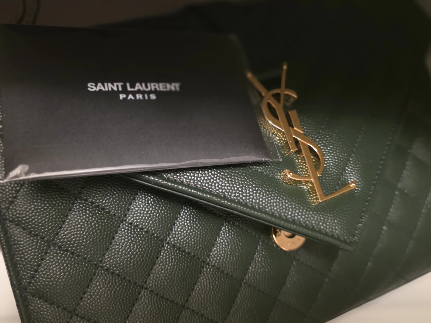 YSL Envelope Medium Bag – Black Grain de Poudre Leather - photo 3