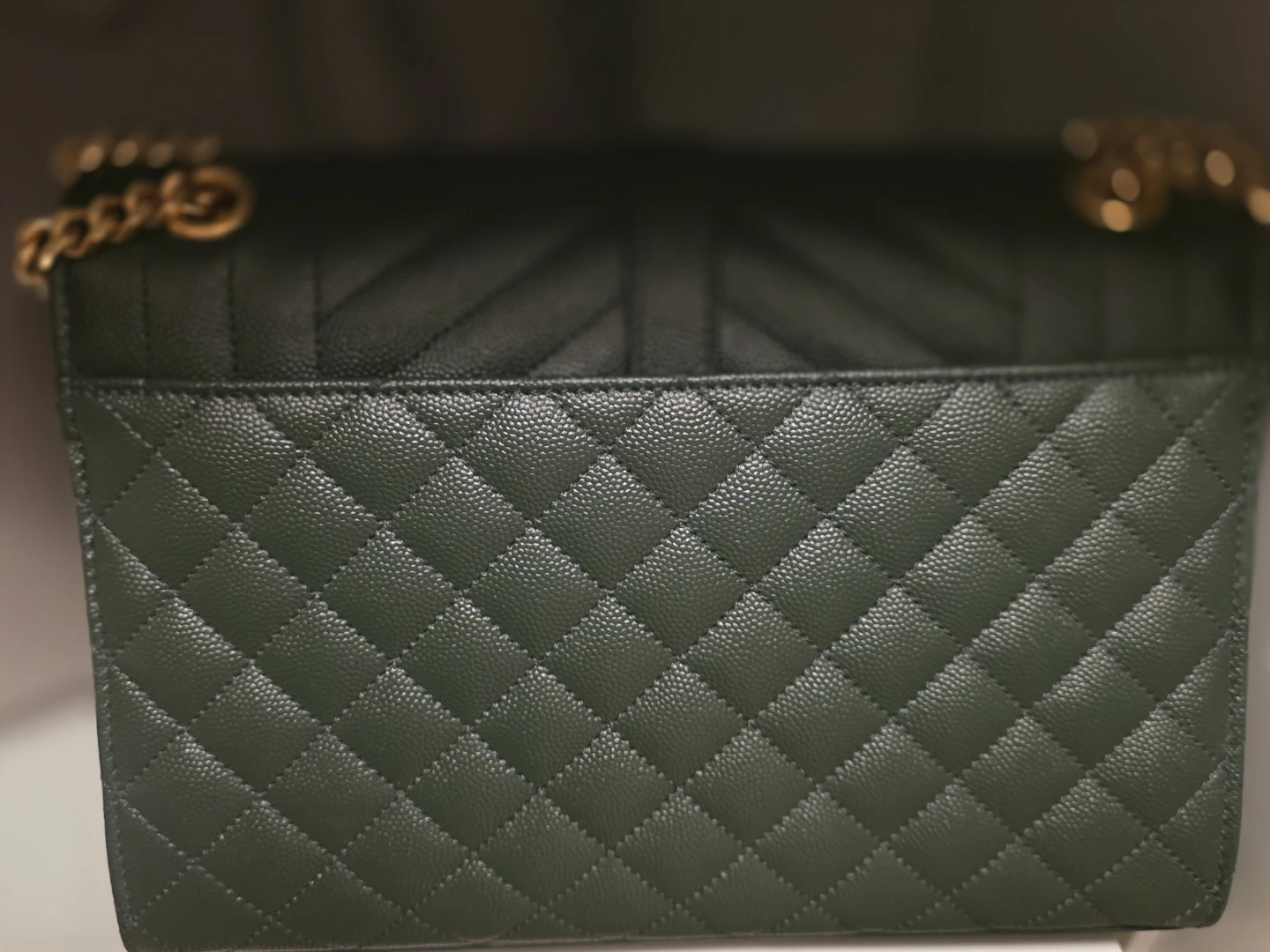 YSL Envelope Medium Bag – Black Grain de Poudre Leather - photo 4