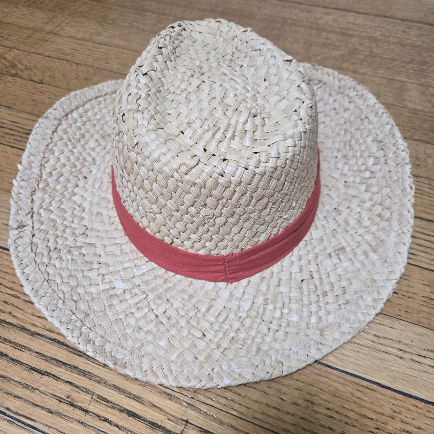 Red Stripe Straw Cowboy Hat - photo 2