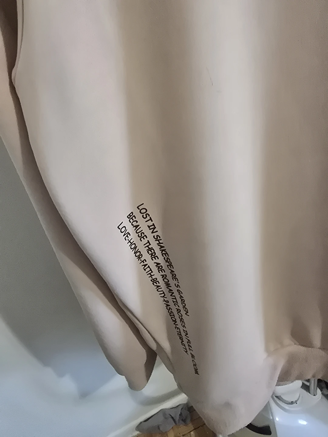 SHEIN Beige Rose Graphic Hoodie - photo 2