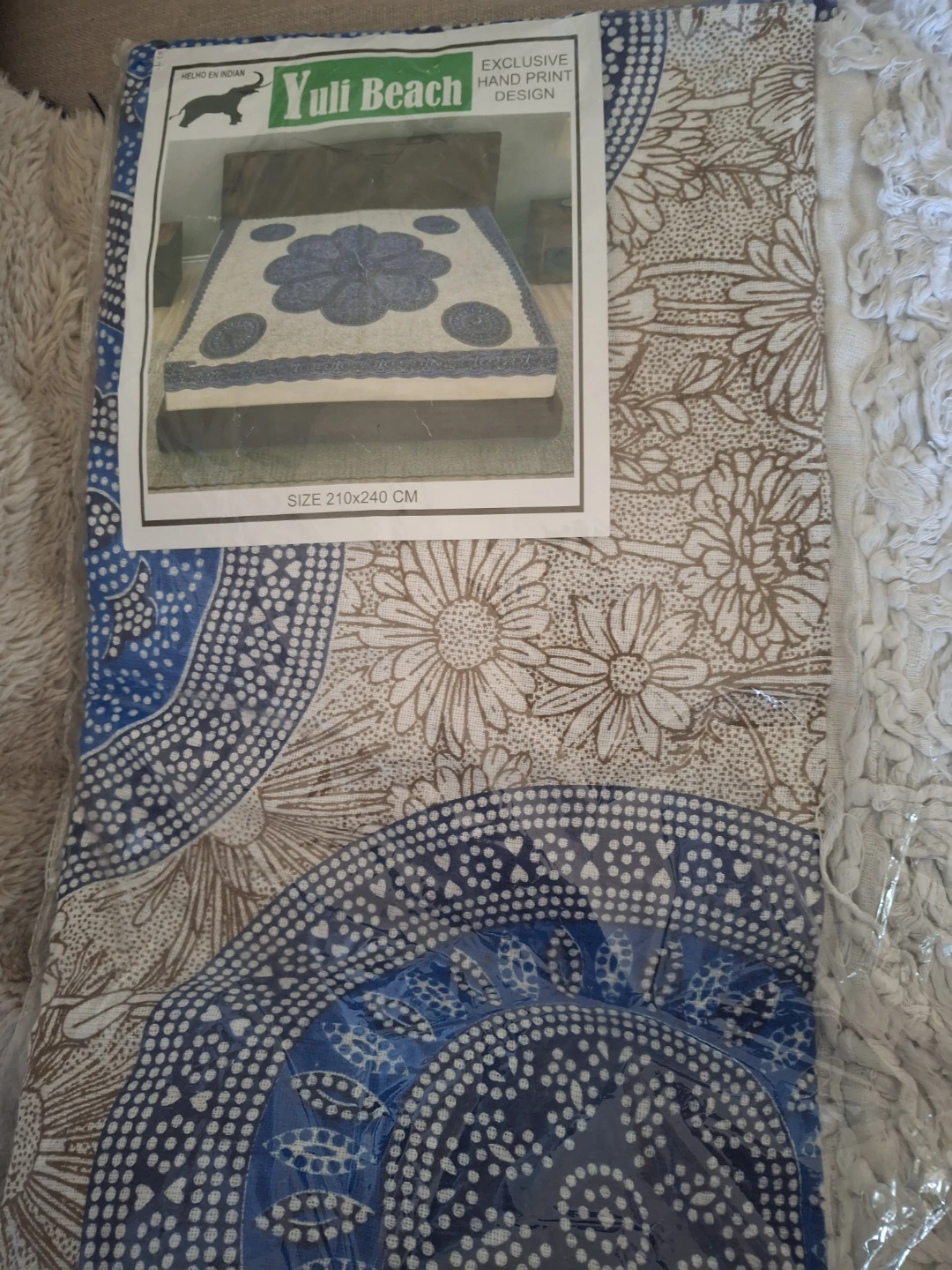 Yuli Beach Bedspread - Exclusive Hand Print Design