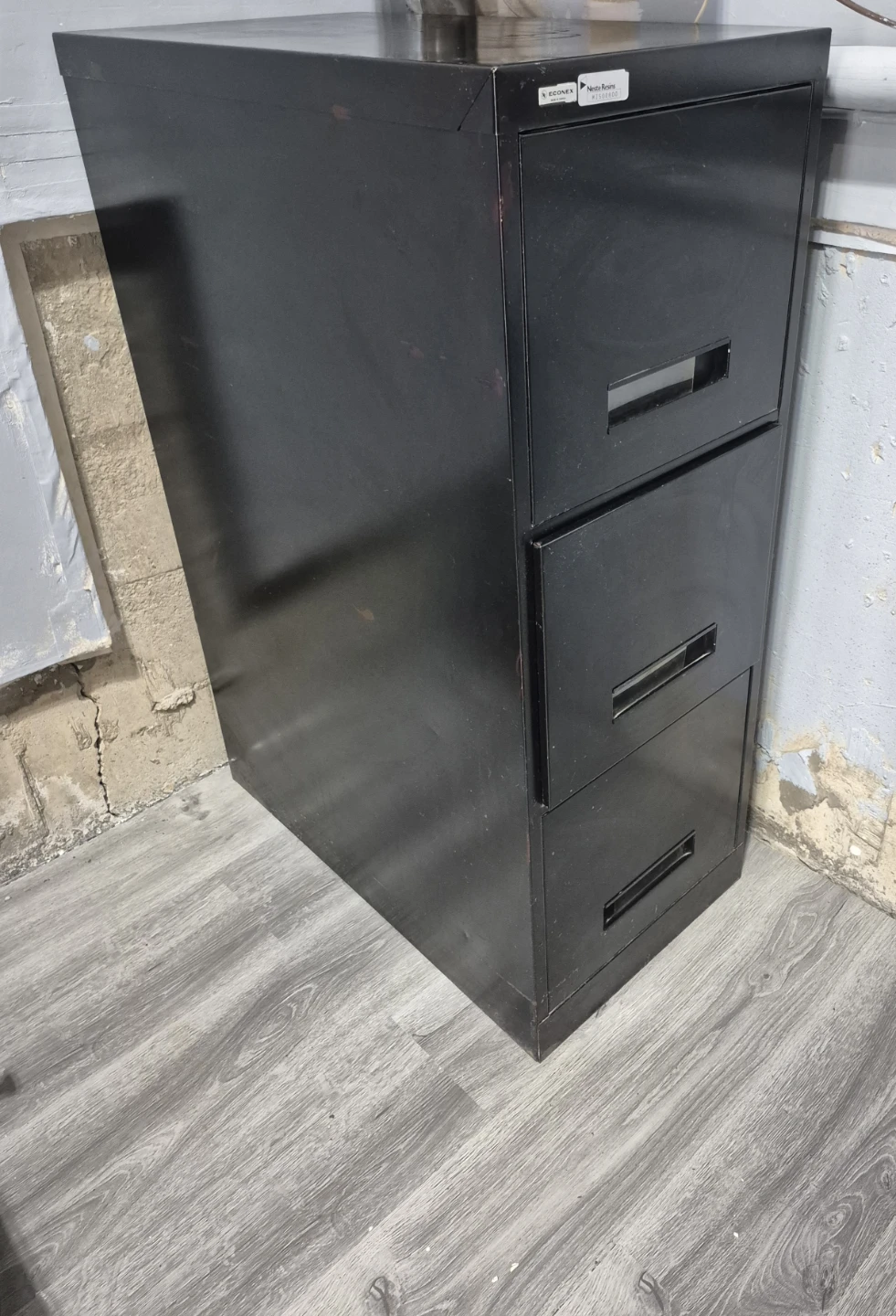 Black 3-Drawer Filing Cabinet