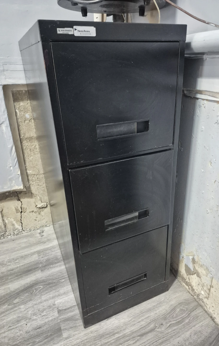 Black 3-Drawer Filing Cabinet - photo 2