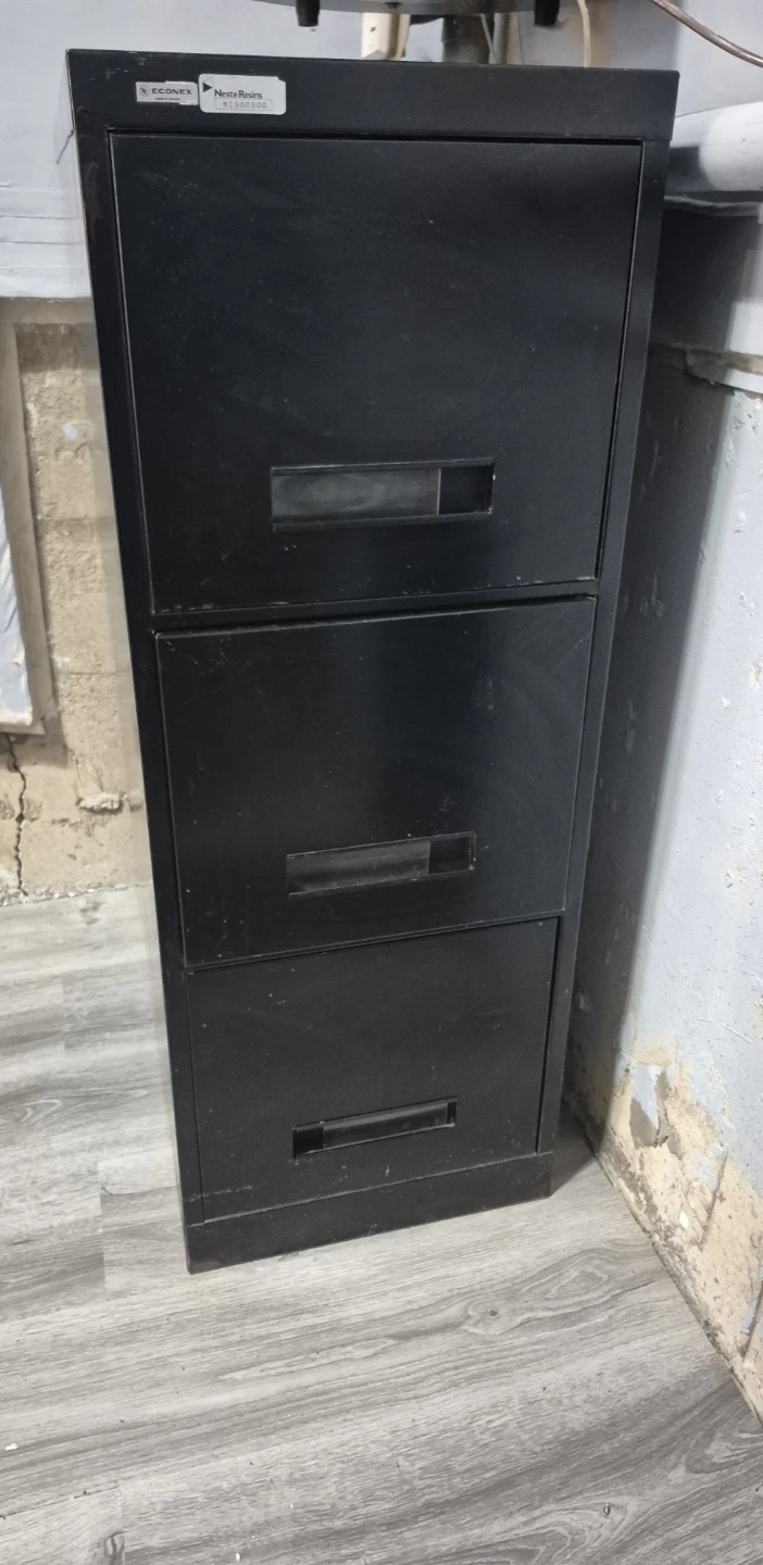 Black 3-Drawer Filing Cabinet - photo 3