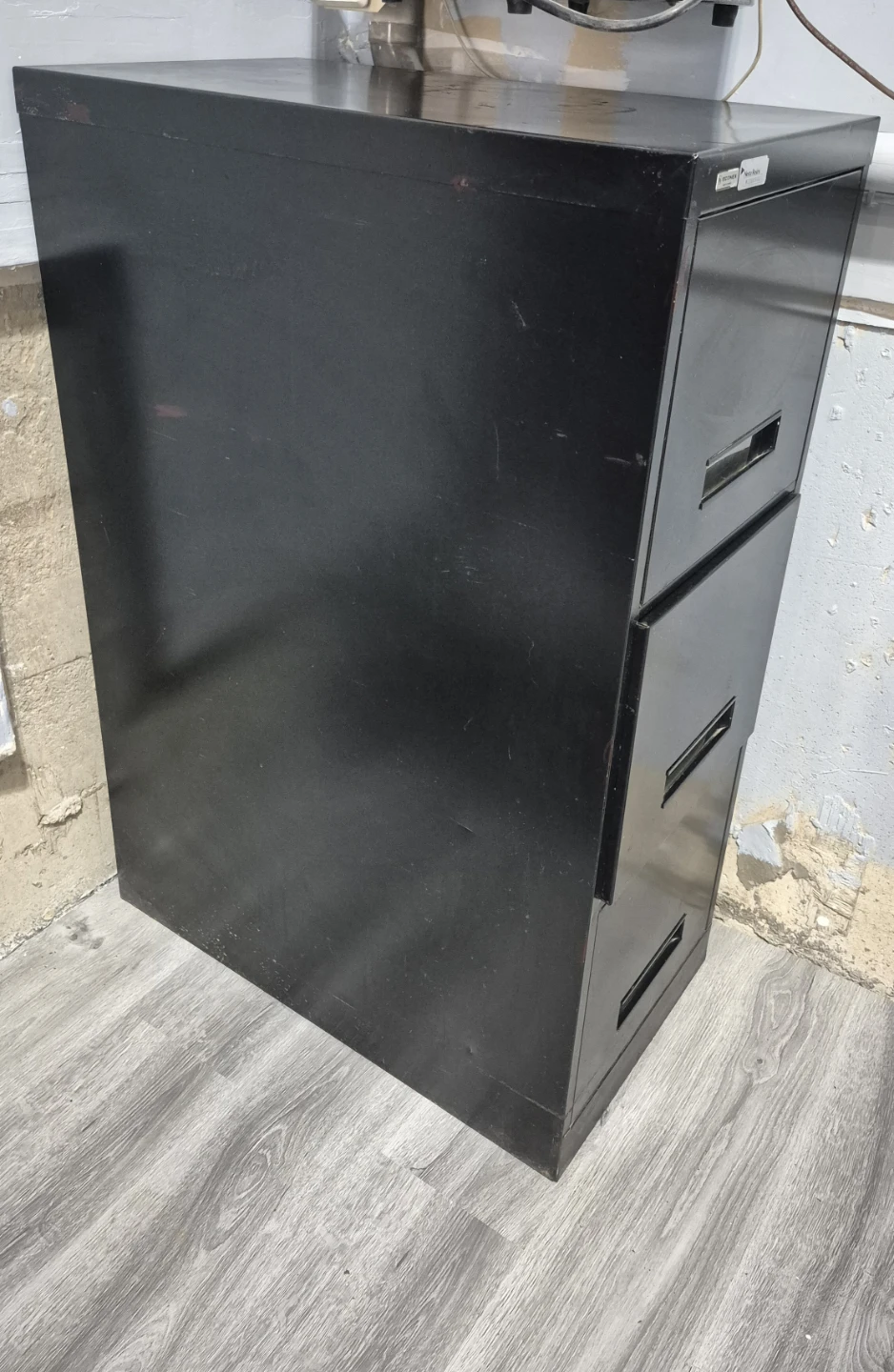 Black 3-Drawer Filing Cabinet - photo 4