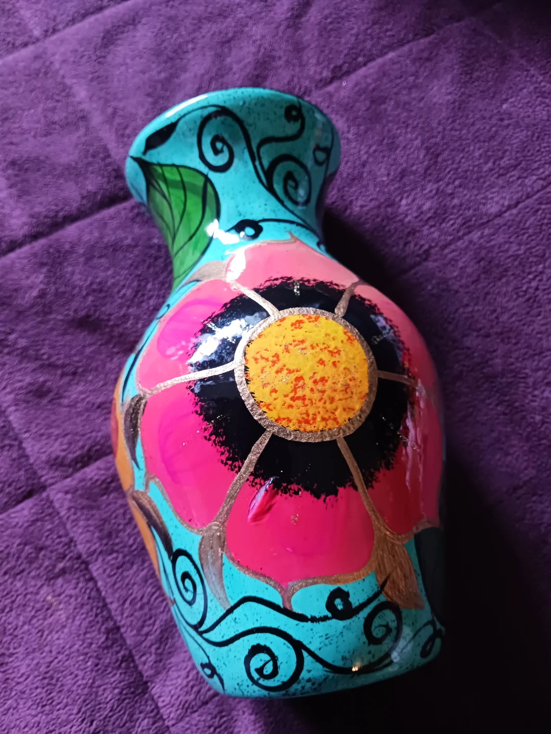 Hand-Painted Ceramic Vase