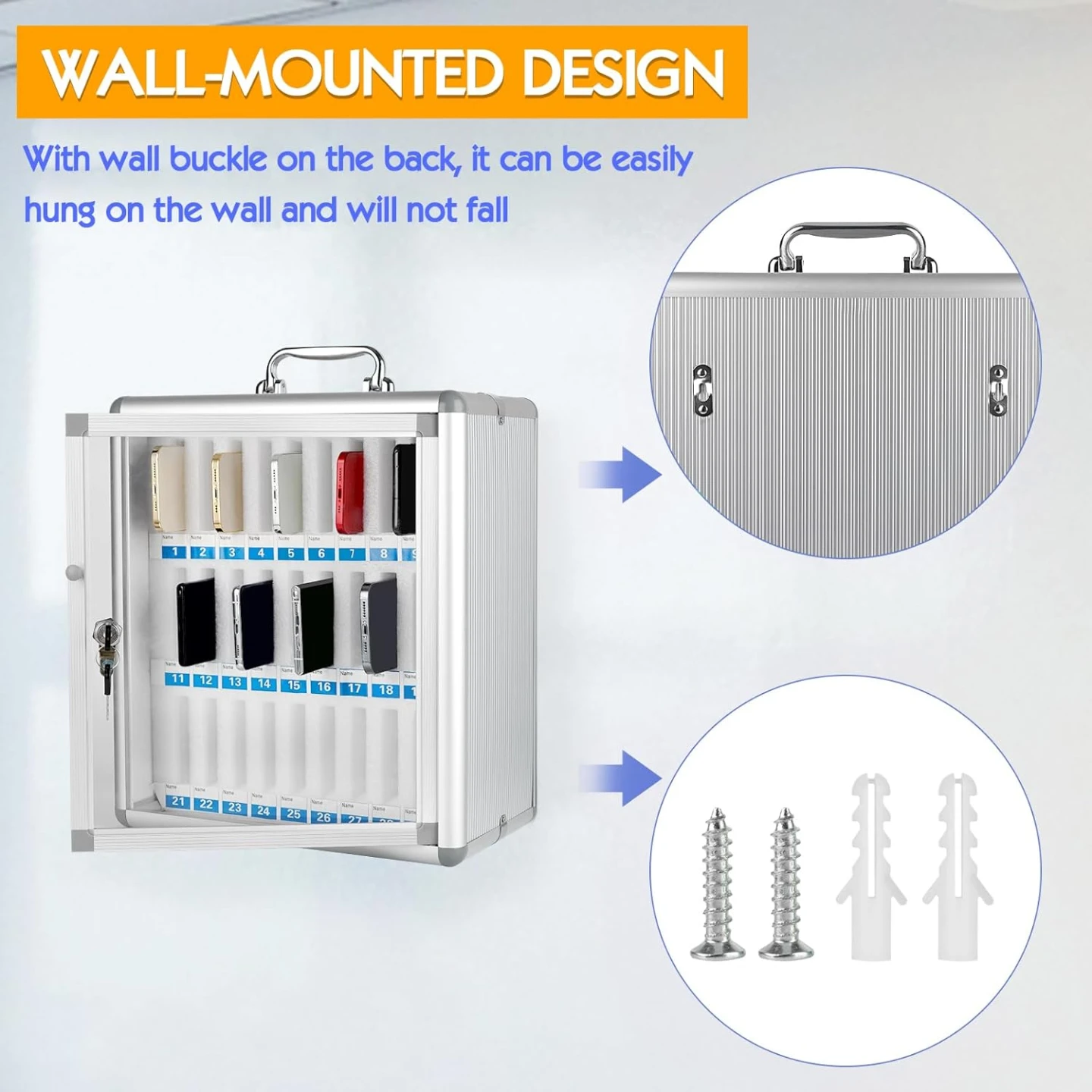30-Slot Aluminum Cell Phone Storage Cabinet - photo 3