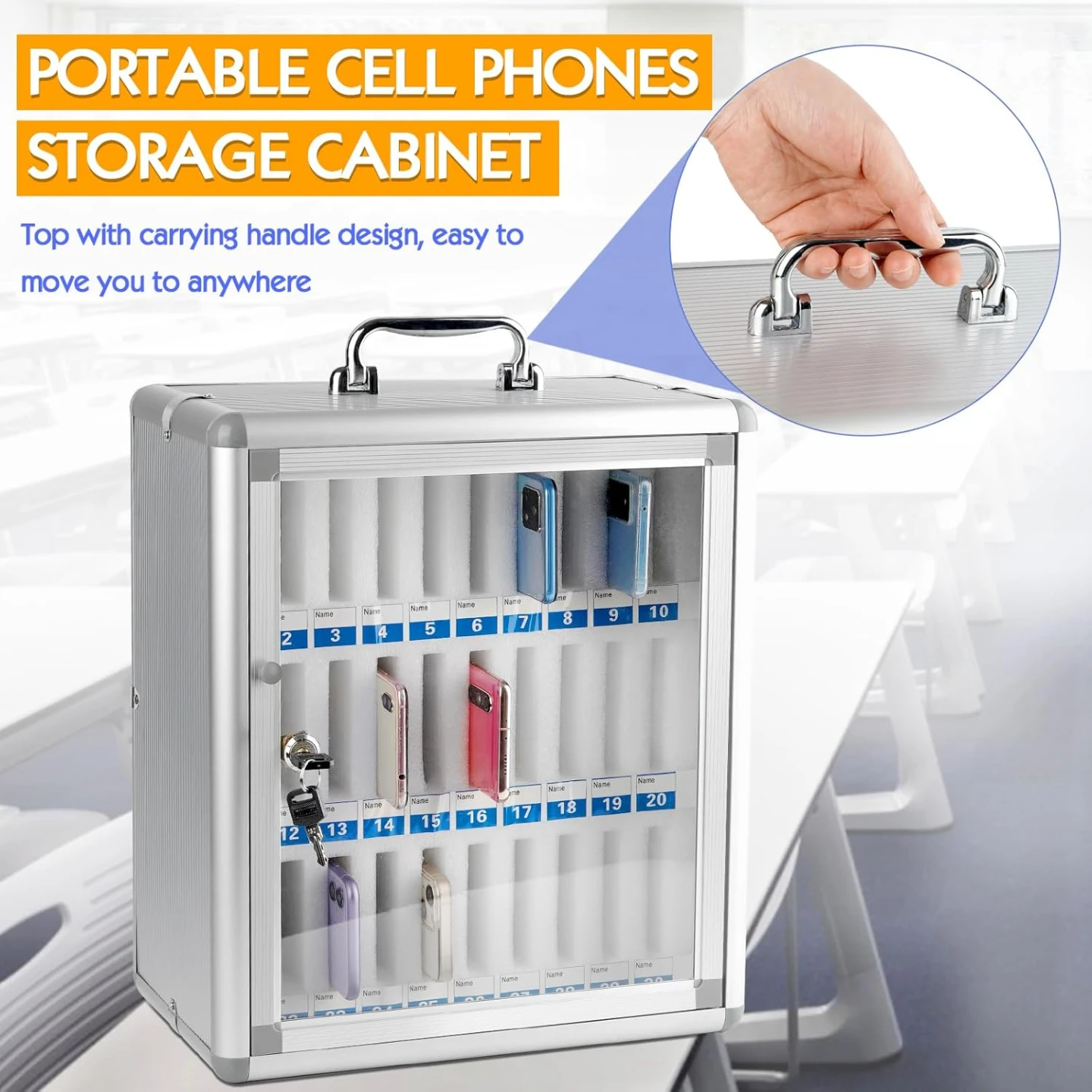 30-Slot Aluminum Cell Phone Storage Cabinet - photo 5