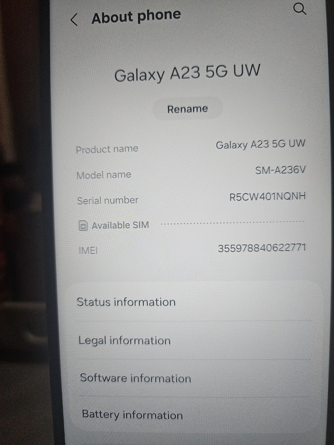 Samsung Galaxy A23 5G UW - photo 5