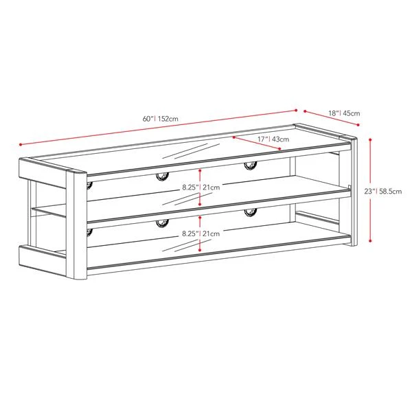 TV Stand - Wood & Glass (Mint Condition) - photo 3