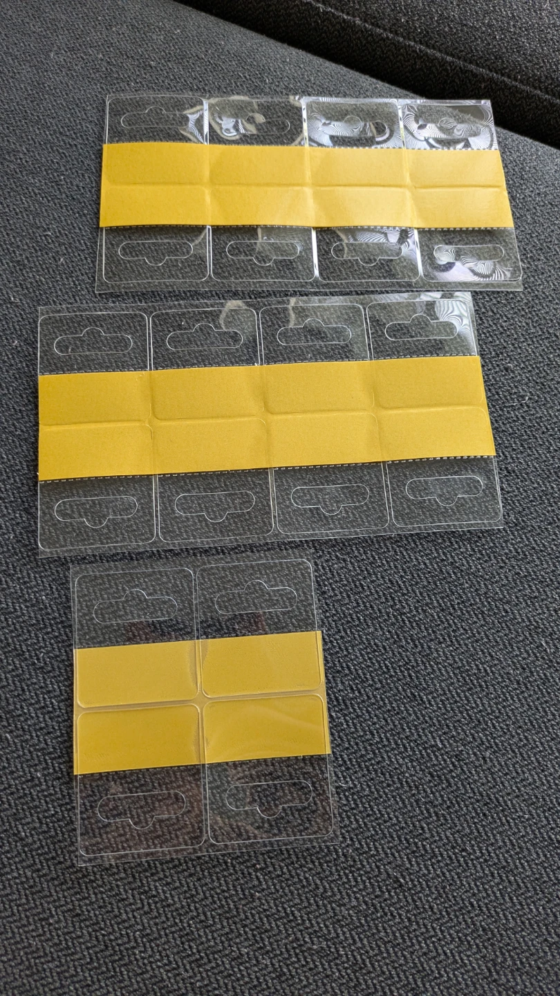 Clear Plastic Display Cards with Hanging Holes
