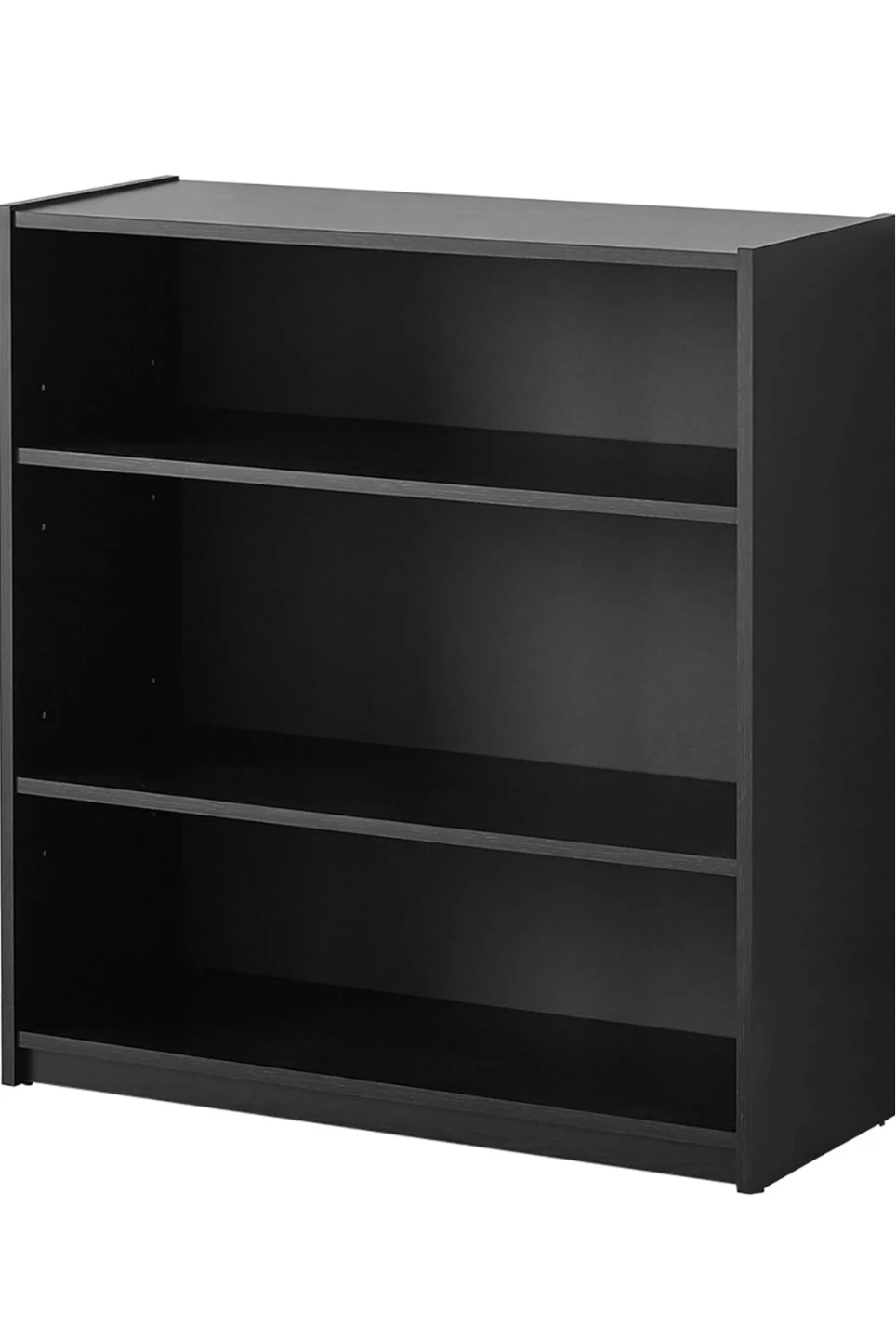 Black 3-Shelf Bookshelf