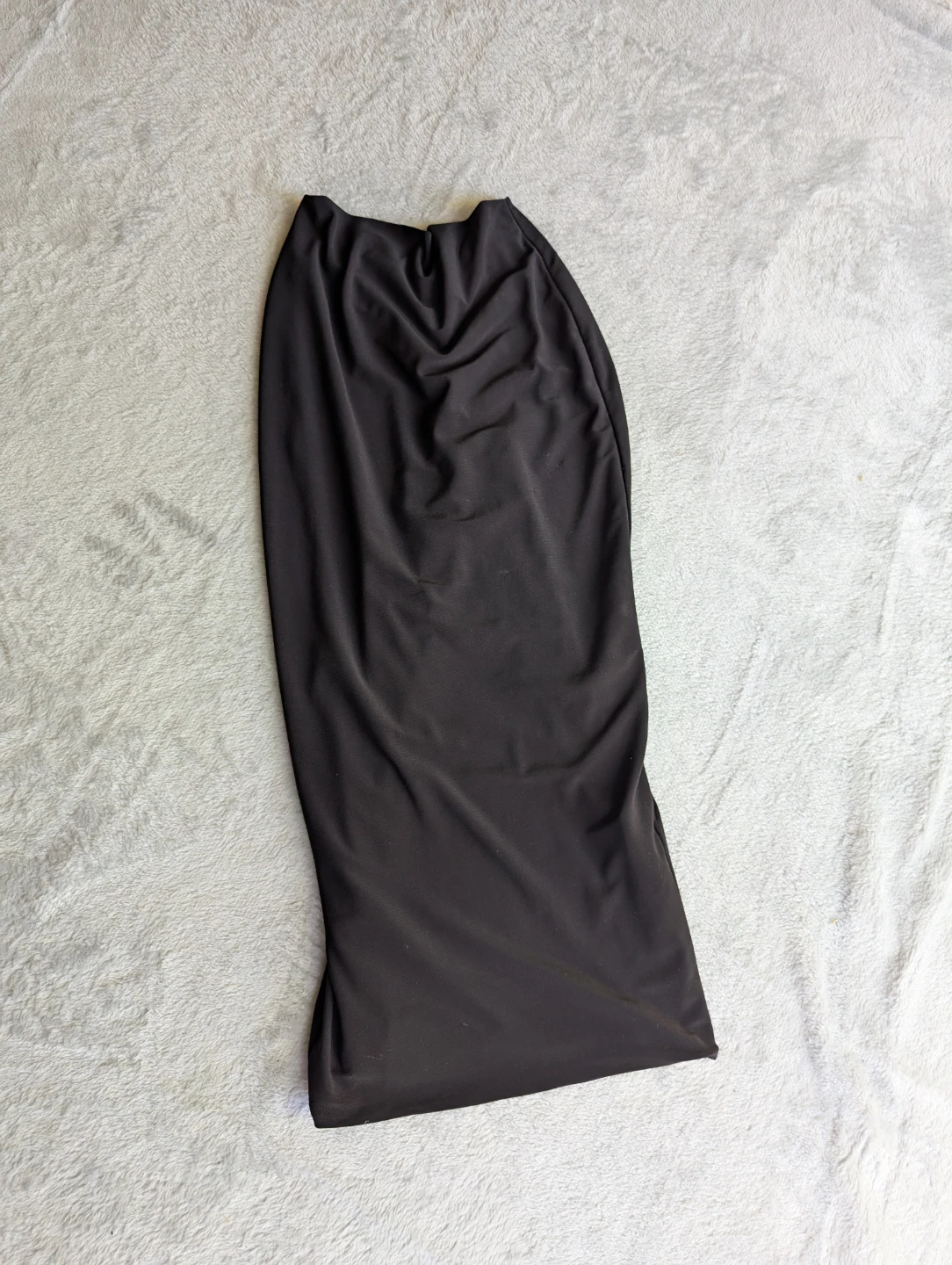 ⚽AYM Black Ruched Maxi Skirt