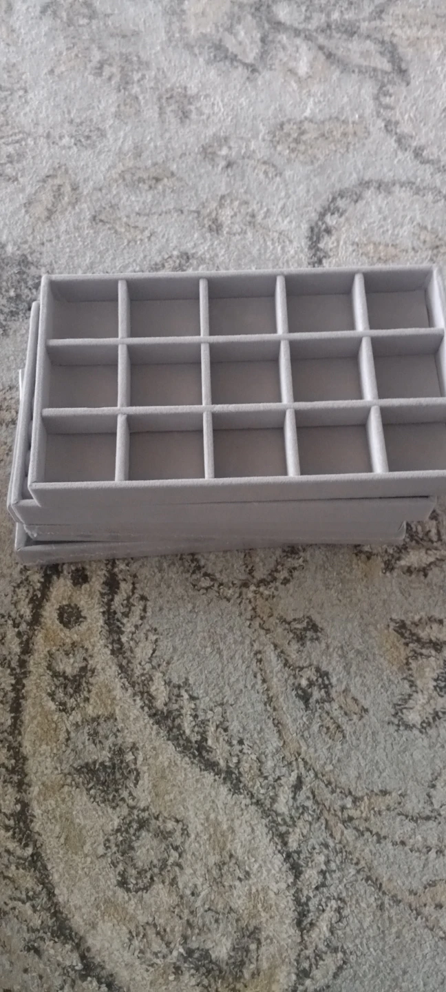Grey Velvet Jewelry Organizer Set - photo 2