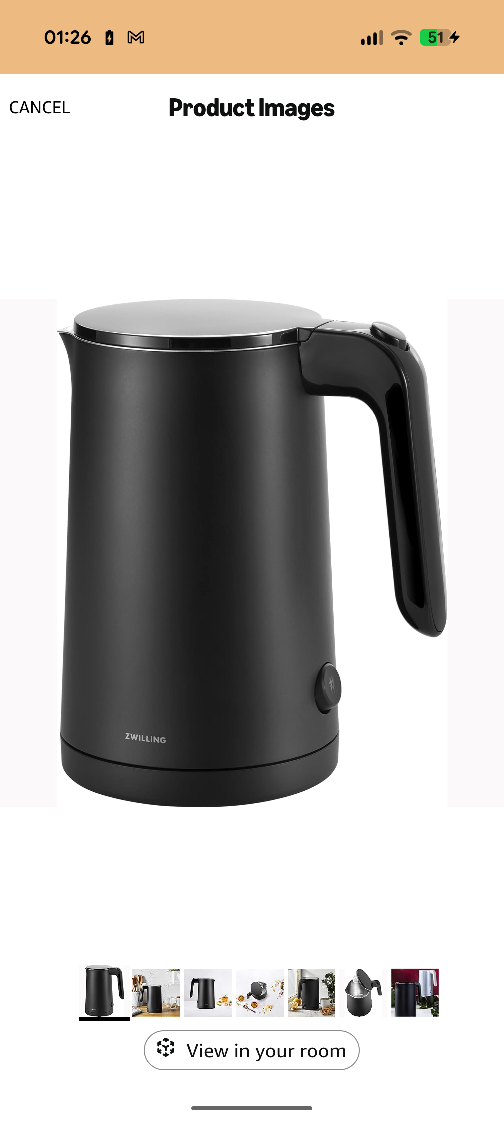 Zwilling Black Electric Kettle