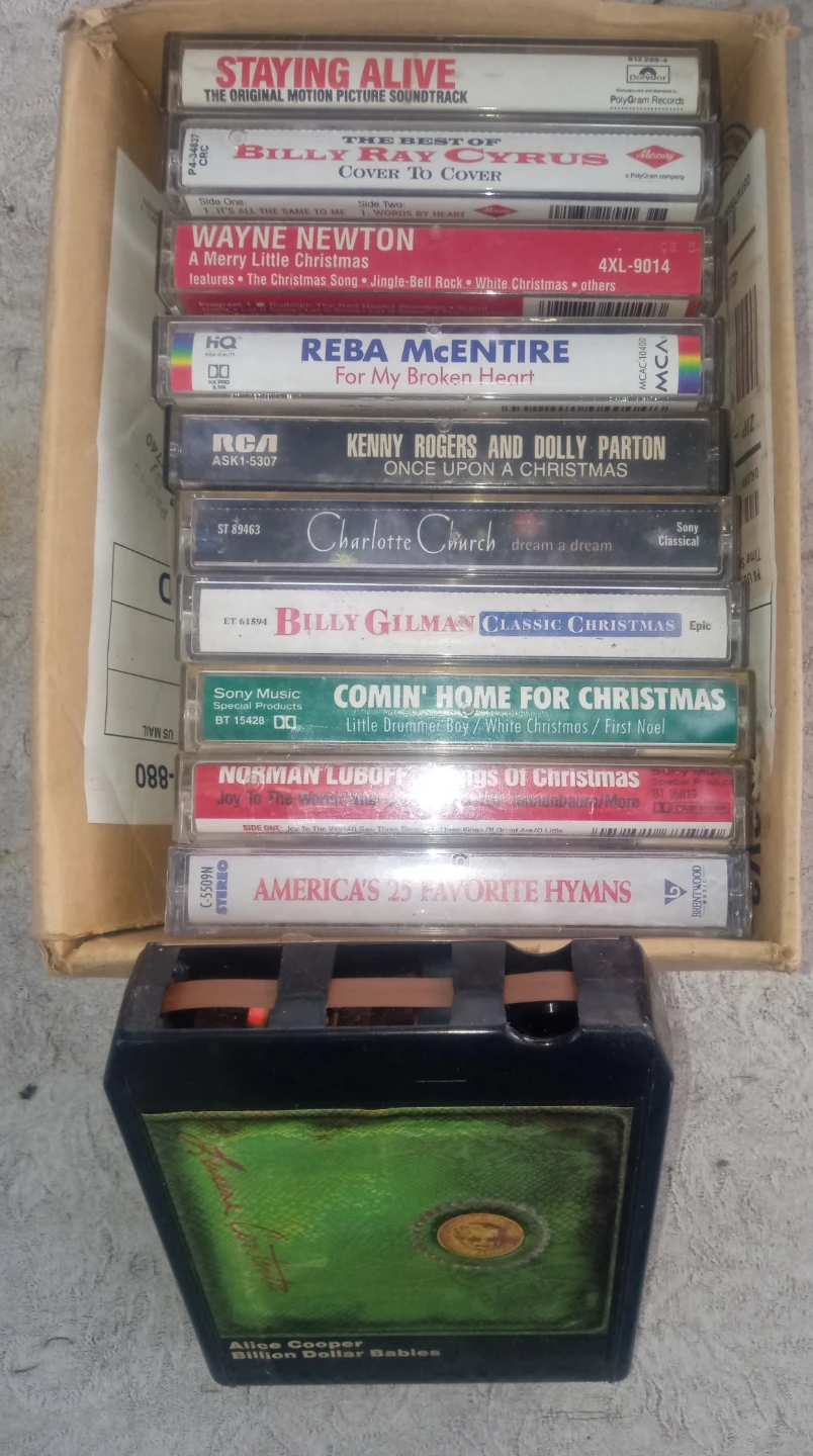 Lot of 11 Christmas & Music Cassette Tapes