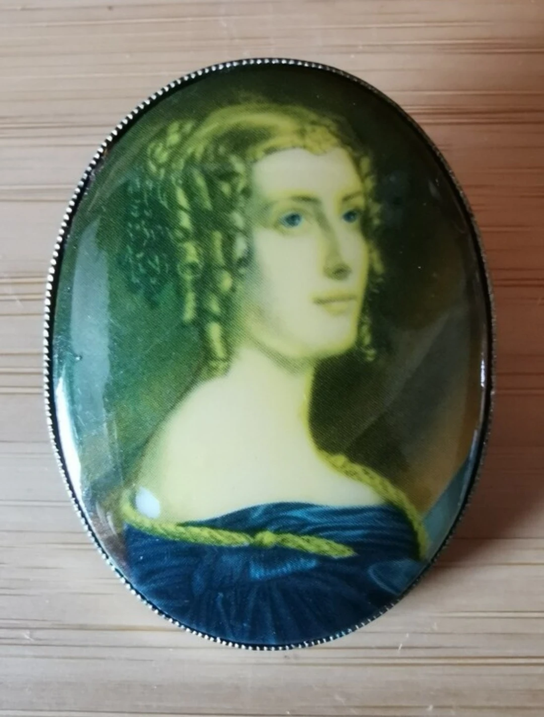 Vintage West Germany Victorian Revival Portrait Brooch