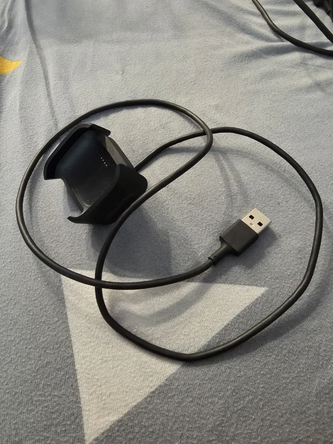 Black USB Charging Cable with Dock (Fit Bit Versa 2)