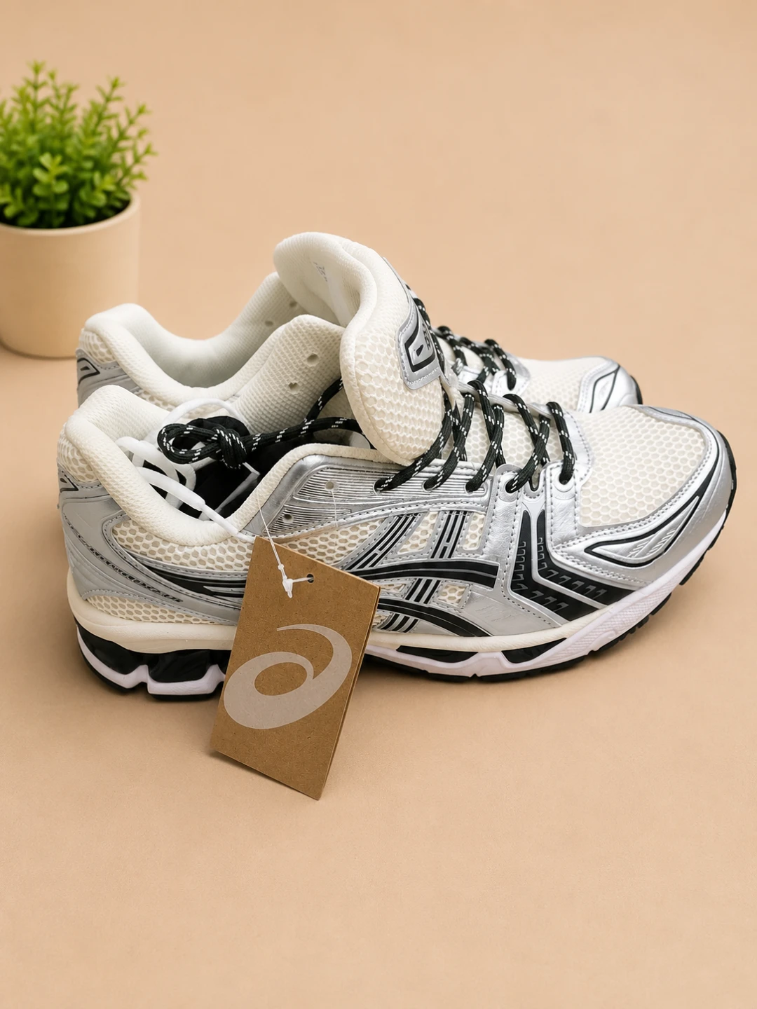 ASICS Gel-Kayano 14 Kith White Silver Running Shoes - photo 2