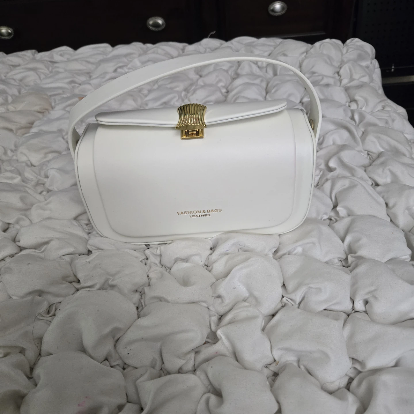 White FASHION & BAGS LEATHER Handbag