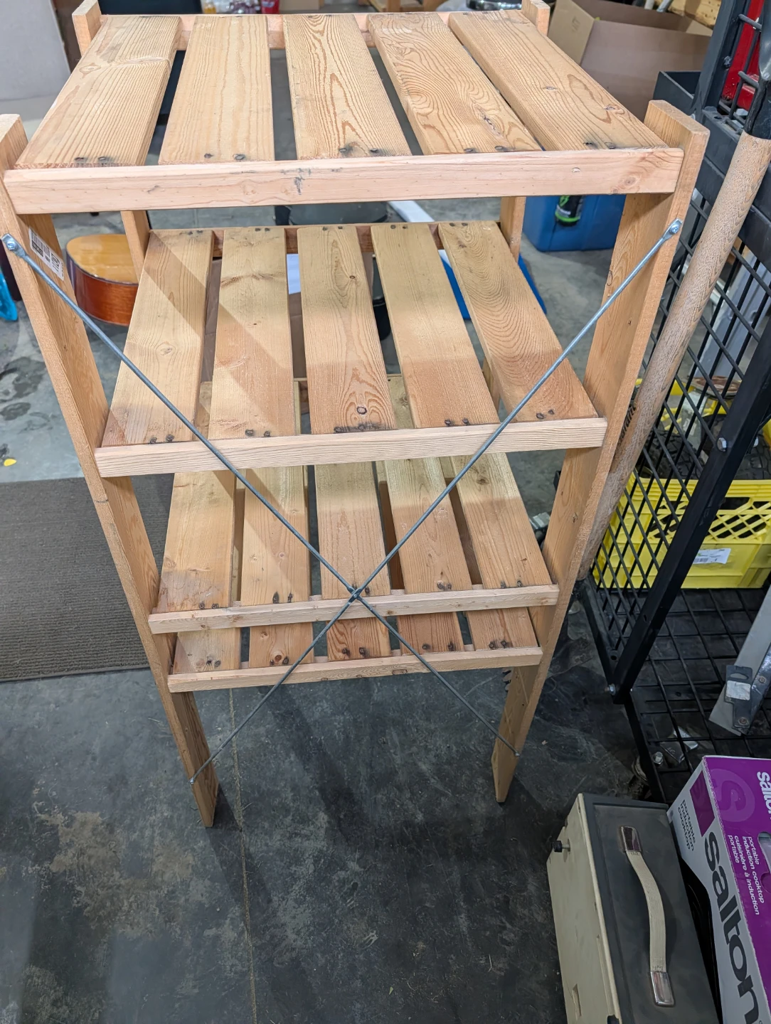 4 tier wooden shelf