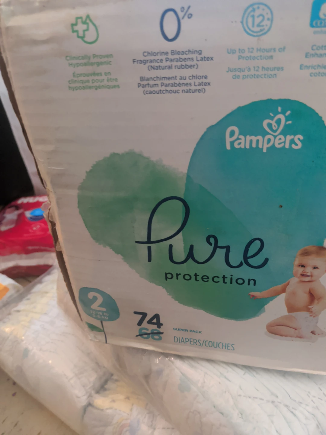 Pampers Pure Protection Diapers - Size 2 (74 Count) - photo 2