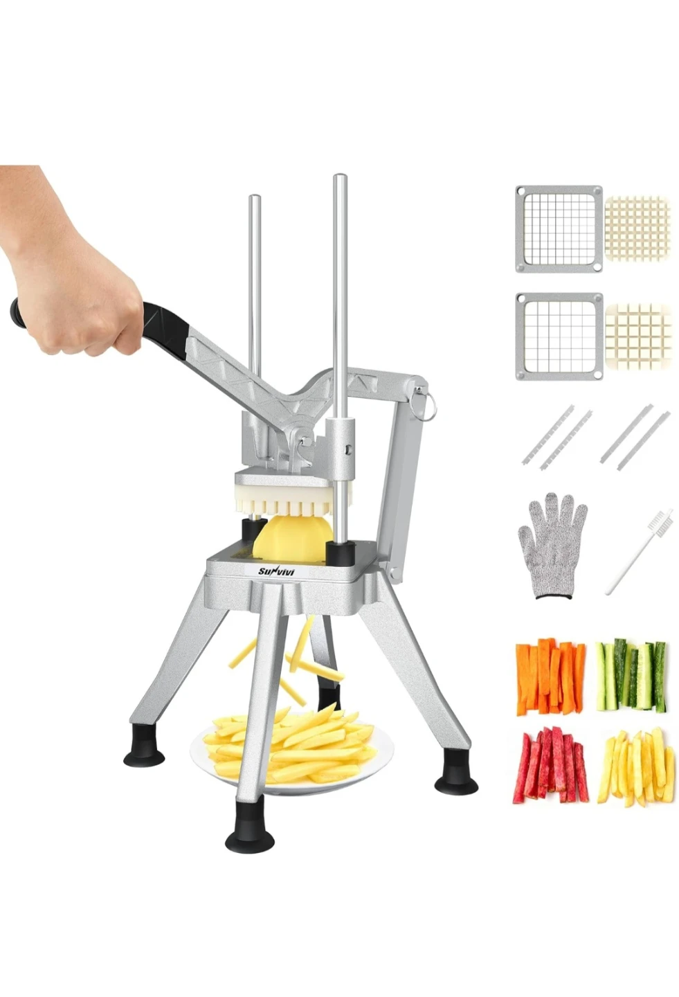 SuSivi French Fry Cutter and Vegetable Chopper