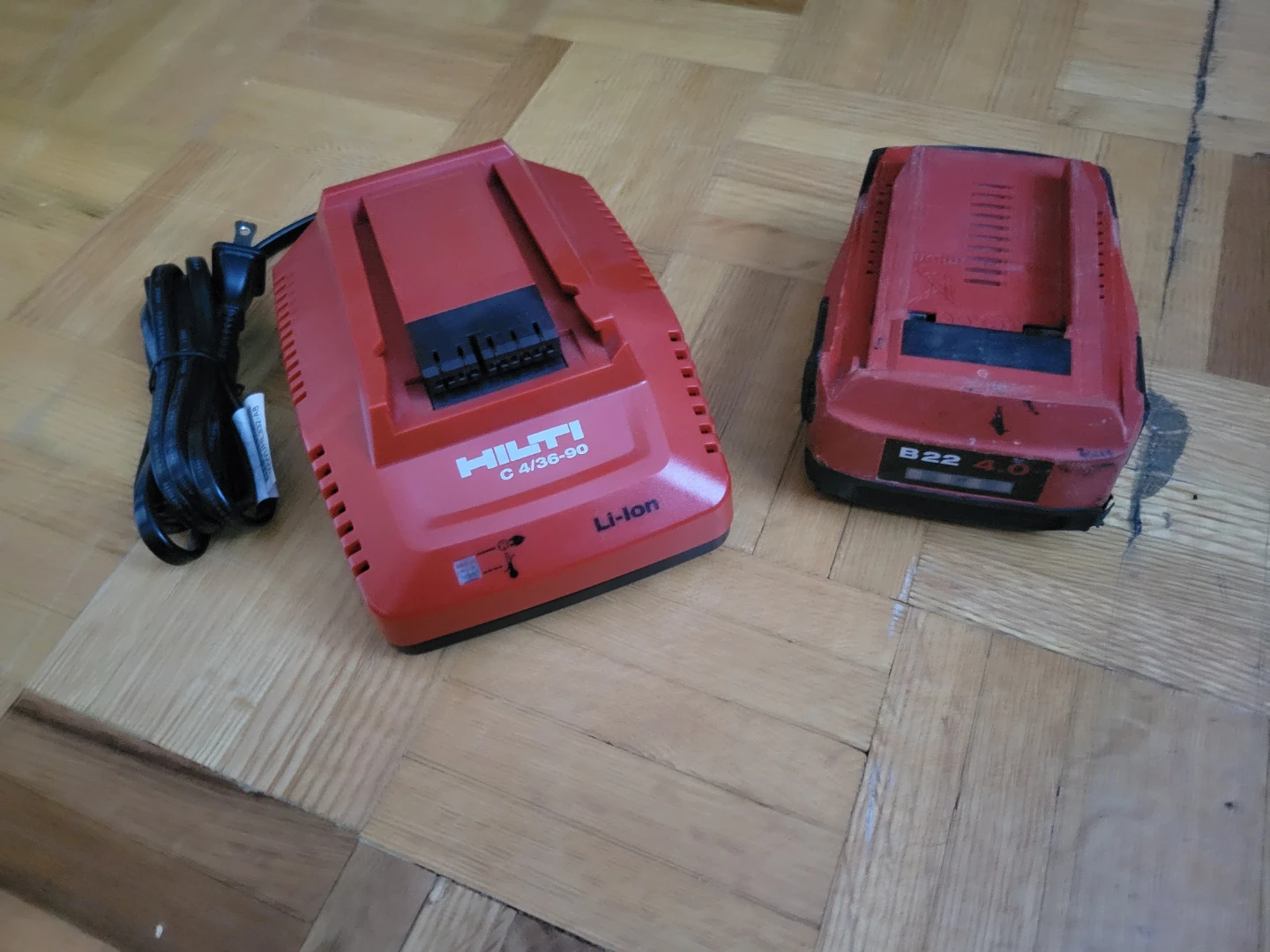 hilti c4/36-90 charger and b22 4.0 battery