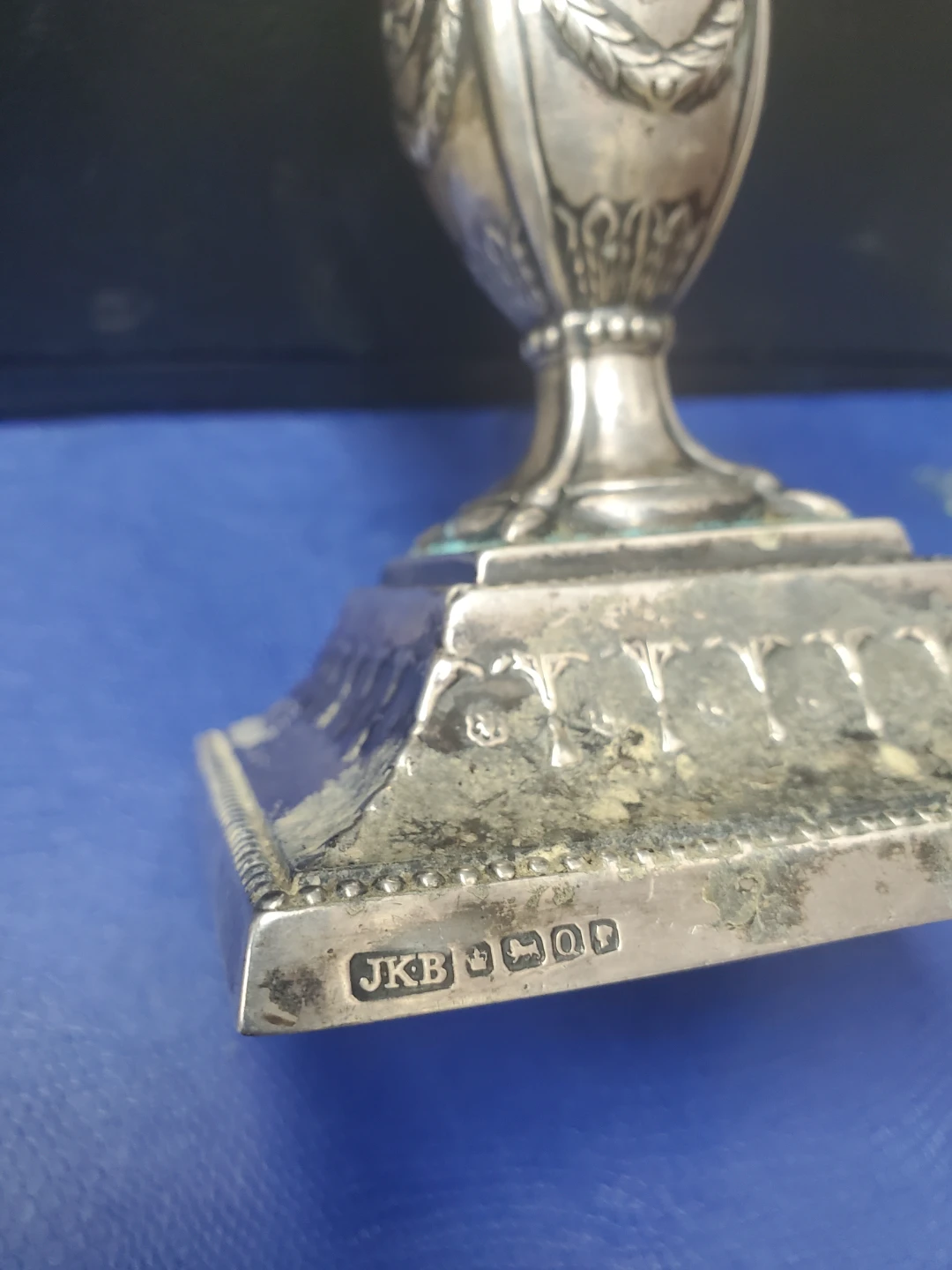 STERLING SILVER Antique Silver Candlestick Holder