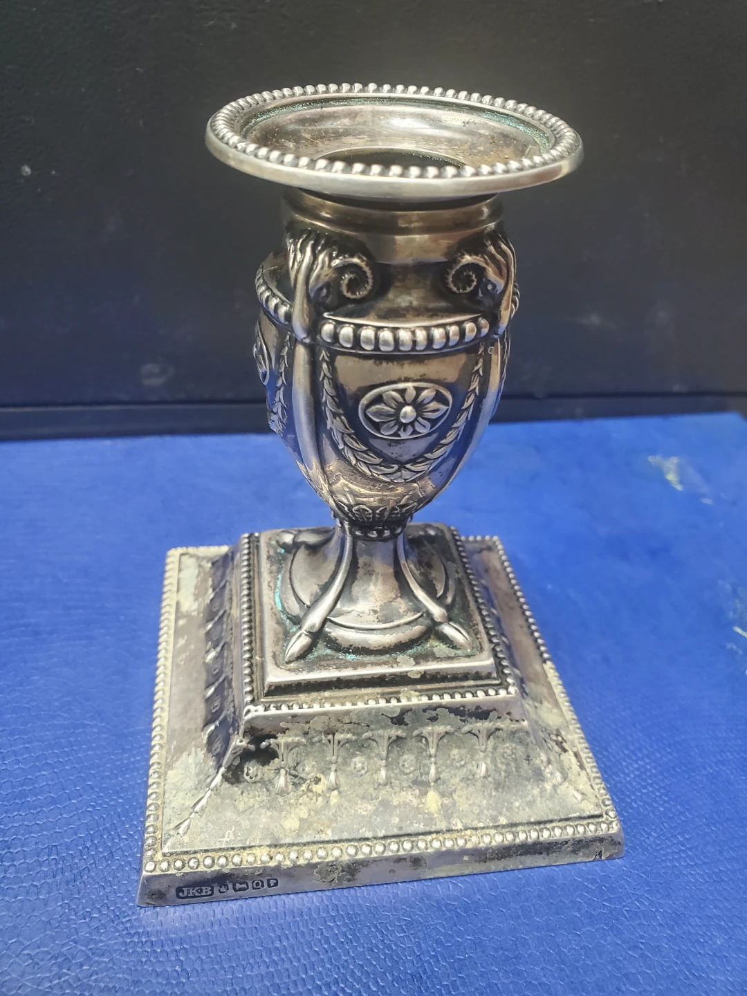 STERLING SILVER Antique Silver Candlestick Holder - photo 3