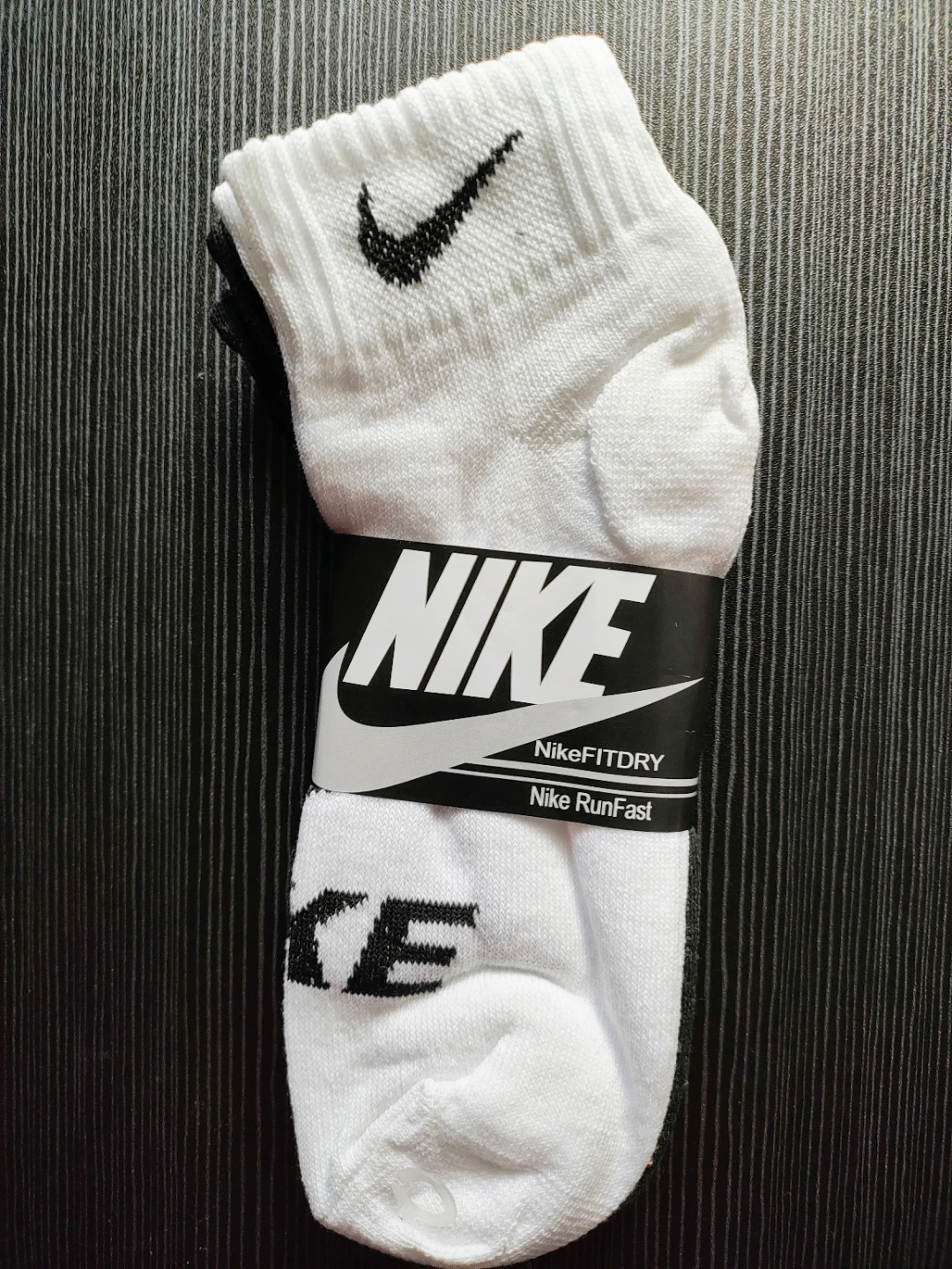 Nike Crew Socks -1 White,2black pairs pk.