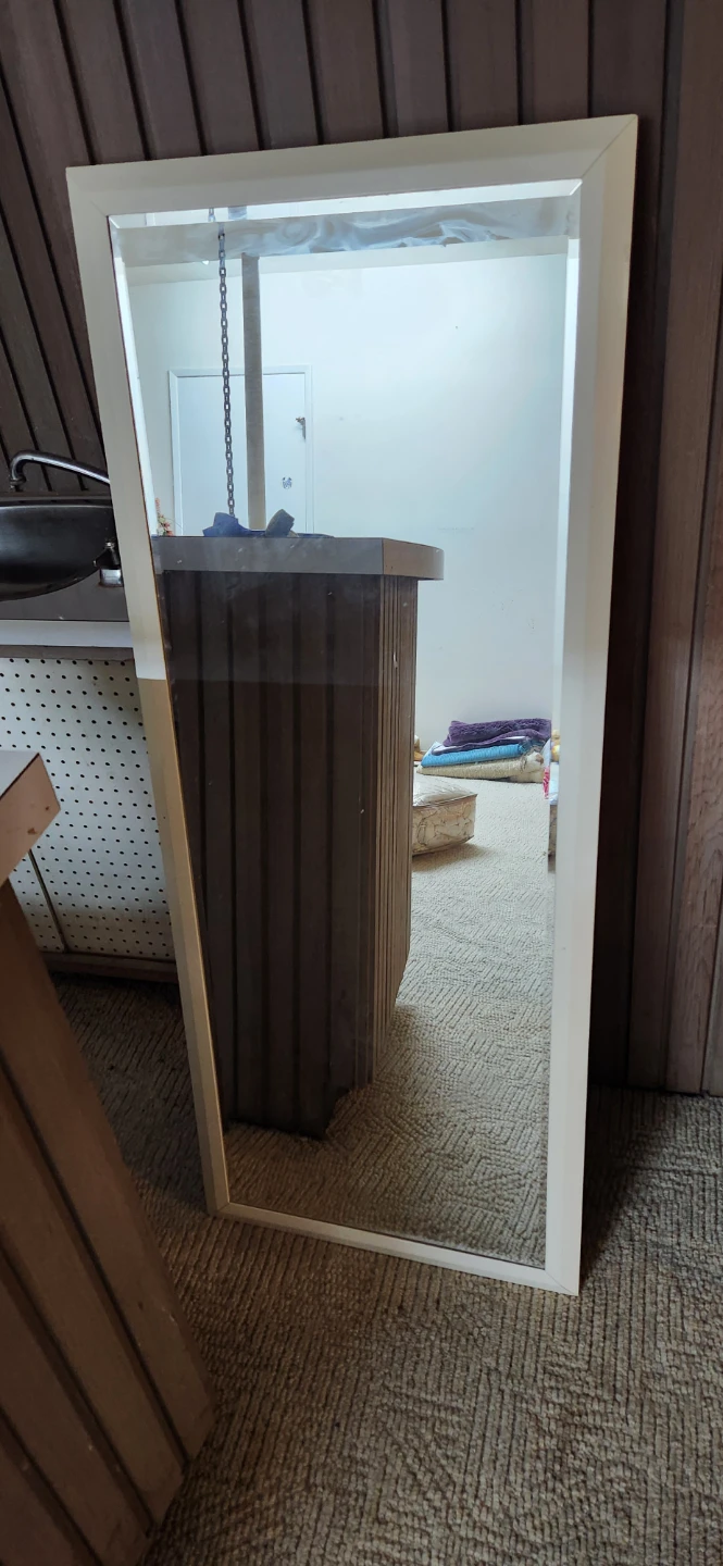 Full Length Mirror with White Frame