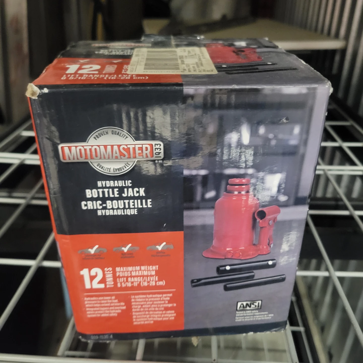 Motomaster Hydraulic Bottle Jack 12 Ton