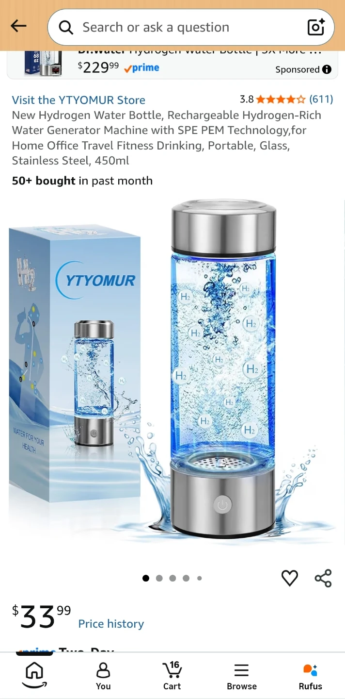 Hydrogen Water Generator Bottle - photo 2