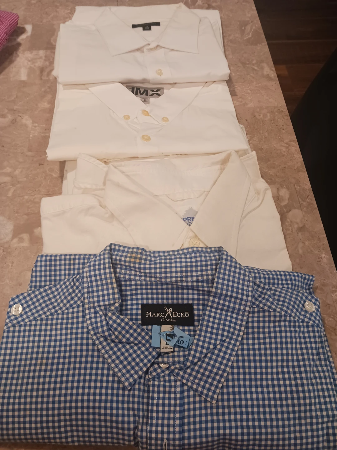 Marc Ecko Cut & Sew Blue Gingham Button-Up Shirt - Size XL